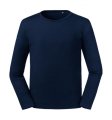 Heren T-shirt Lange mouw organisch Russell R-100M-0 Navy